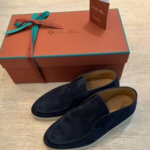 LORO PIANA women’s Open Walk suede booties